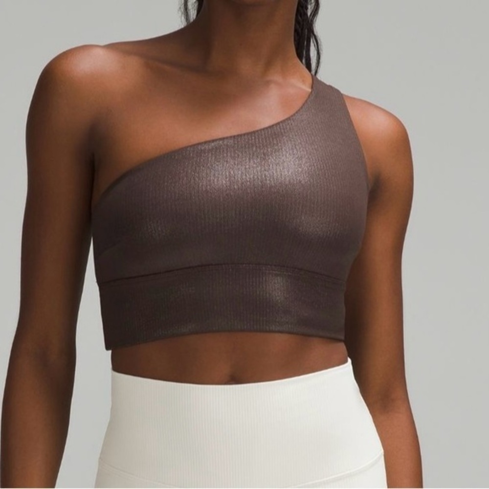 NWT Lululemon Align Asymmetrical Rib Bra C/D Shine